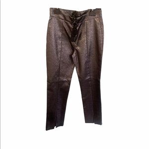 Metallic tuxedo pants